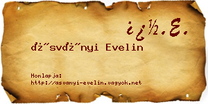 Ásványi Evelin névjegykártya