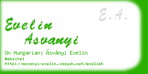 evelin asvanyi business card